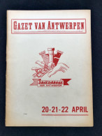 Programme De Course Courses Velo Championnat 3 Jours D'anvers Driedaagse Gazet Van Antwerpen 1954 - Sport Cyclisme - Programma's