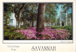 1 AK USA / Georgia * Monterey Square With Mickve Israel Temple In Savannah * - Savannah
