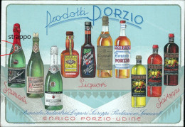 Cr523 Cartolina  Pubblicitaria Udine Liquori Prodotti Porzio - Publicité