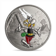 France Medal Asterix 2019 Colored Silver Plated Cartoon 01861 - Otros & Sin Clasificación