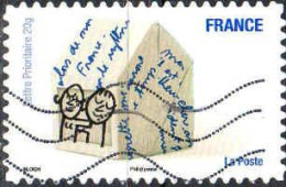 France Poste AA Obl Yv: 477 Mi:4969 Maison En Papier (Lign.Ondulées) - Used Stamps