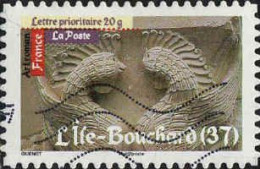 France Poste AA Obl Yv: 459 Mi:4930I Art Roman L'Île-Bouchard (Lign.Ondulées) - Gebraucht