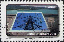 France Poste AA Obl Yv: 407 Mi:4828 Hydro-électricité (Lign.Ondulées) - Gebraucht