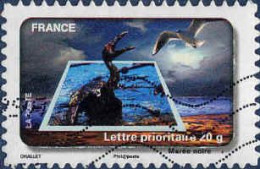 France Poste AA Obl Yv: 404 Mi:4825 Marée Noire (Lign.Ondulées) - Usati