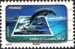 France Poste AA Obl Yv: 403 Mi:4824I Grands Mammifères Marins Challet (Lign.Ondulées) - Used Stamps