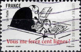 France Poste AA Obl Yv: 362 Mi:4741 Vous Me Ferez Cent Lignes! (Lign.Ondulées) - Usati