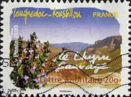 France Poste AA Obl Yv: 305 Mi:4650 Languedoc-Roussillon Le Thym Sauvage (Lign.Ondulées) - Oblitérés