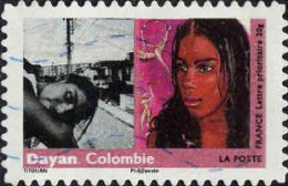 France Poste AA Obl Yv: 280 Mi:4626 Dayan Colombie (Lign.Ondulées) - Usati