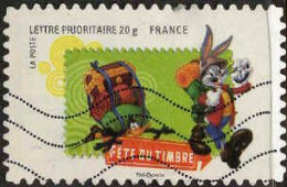 France Poste AA Obl Yv: 270 Mi:4604 Fête Du Timbre Bugs Bunny & Daffy Duck (Lign.Ondulées) - Oblitérés