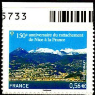 France Poste AA N** Yv: 469 Mi:4924 Rattachement De Nice à La France Bord De Feuille - Unused Stamps