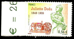 France Poste AA N** Yv: 371 Mi:4766 Juliette Dodu Espionne Bord De Feuille - Nuevos