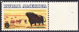 !a! USA Sc# 1504 MNH SINGLE W/ Right Margin (a1) - Angus And Longhorn Cattle - Unused Stamps