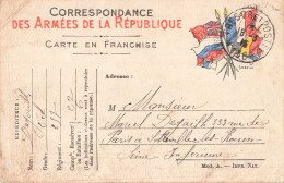 Carte Correspondance Franchise Militaire Cachet 1915 Secteur Postal 136 - WW I