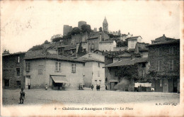 Châtillon-d'Azergues Canton Le Bois-d'Oingt La Place Rhône N°6 Cpa Voyagée B.Etat - Altri & Non Classificati