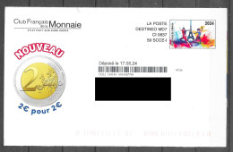 Enveloppe Destinéo : Club Français De La Monnaie : Jeux Olympiques De Paris. - Other & Unclassified