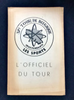 Programme De Course Courses Velo Championnat 37èm Tour De Belgique 1954 L'officiel Du Tour - Sport Cyclisme - Programas