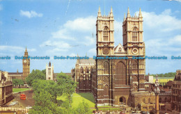 R148896 Westminster Abbey And Big Ben. London. 1966 - Autres & Non Classés