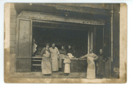 CARTE PHOTO Magasin Devanture De Boucherie Mr LEGENDRE 20 Rue Lacharnière ? Ou 71 Rue Saint Lazare ? PARIS - Otros & Sin Clasificación