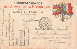 Carte Correspondance Franchise Militaire Cachet 1915 Secteur Postal 47 Lieutenant Marrasse - WW I