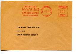 EMA Combustibles Charbon Fioul Bois Gandon Et Fils Sur Lettre Villers Cotterets De 1984 - EMA ( Maquina De Huellas A Franquear)