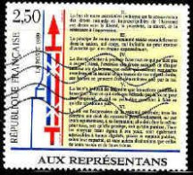 France Poste Obl Yv:2603 Mi:2736 Déclaration Des Droits De L'Homme Art.II (Lign.Ondulées) (Thème) - Révolution Française