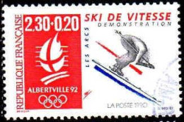 France Poste Obl Yv:2675 Mi:2814 Albertville 92 Ski De Vitesse (cachet Rond) (Thème) - Ski