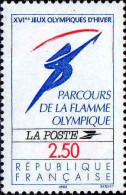 France Poste N** Yv:2732 Mi:2866  Parcours De La Flamme Olympique (theme) - Hiver 1992: Albertville
