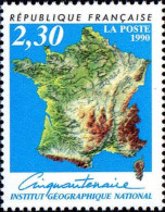 France Poste N** Yv:2662 Mi:2798 Institut Géographique National (Thème) - Geografía