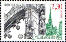 France Poste N** Yv:2647 Mi:2779 Villefranche-sur-Saone (Thème) - Eglises Et Cathédrales