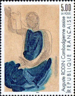 France Poste N** Yv:2636 Mi:2781 Auguste Rodin Cambodgienne Assise (Thème) - Autres & Non Classés