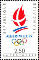 France Poste N** Yv:2632 Mi:2758 Albertville 92 Flamme (Thème) - Hiver 1992: Albertville
