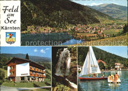 72407009 Feld See Panorama Segelboot Wasserfall Hotel Restaurant Feld Am See - Autres & Non Classés
