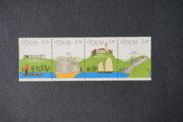 (CUP) Macao Macau - 1986 FORTRESS Af. 536/539 Complete Set IN STRIP - MNH - Neufs