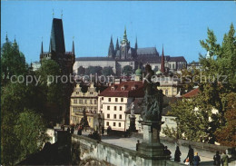 72406819 Praha Prahy Prague Karluv Most A Vetsi Malostranska Vez Karlsbruecke Kl - Tchéquie