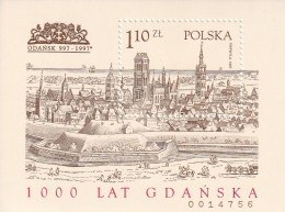 POLOGNE - BLOC N°139 ** (1997) Millénaire De Gdansk - Blokken & Velletjes