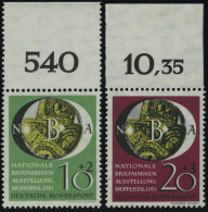 BUNDESREPUBLIK 141/2 **, 1951, NBA Vom Oberrand, Pracht, Mi. (90.-) - Neufs