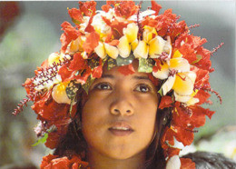 Polynésie Française- - Fillette  Polynésienne (Little Girl Of Polynesia-fleurs ) TAHITI ( Photo Erwin Christian 343 - Polynésie Française