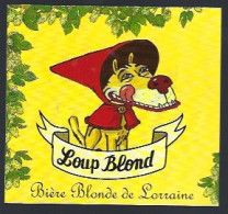 étiquette Bière France:biere Blonde De Lorraine Loup Blond  5% 33cl  Brasserie De Lorraine Pont à Mousson 54 - Bier