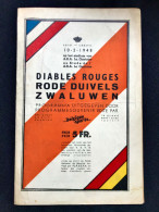 Programme Souvenir Diables Rouges Palmares Des Matches L'équipe Foot Football 1948 - Programmes