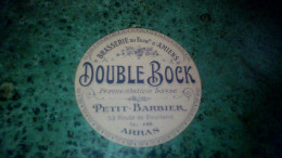 Arras étiquette Ancienne De Bière Du Nord  Bière Double Bock Petit Barbier Brasserie Du Faubourg D'Amiens - Bier