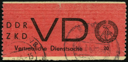 DIENSTMARKEN D VD 1A O, 1965, 20 Pf. Bräunlichrot/schwarz, Gezähnt 91/2, Feinst, Mi. 35.- - Sonstige & Ohne Zuordnung