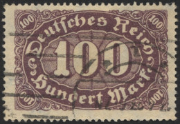 Dt. Reich 247I O, 1923, 100 M. Schwärzlichbraunpurpur Mit Abart Langer Querfußstrich Rechts Am M Von Mark, Pracht, Gepr. - Usados