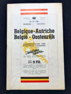 Programme Foot Football Diables Rouges Match Belgique Autriche 1951 - Programme