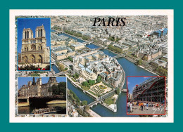 75 Paris Ile De La Cité, Notre Dame, Centre Georges Pompidou ( Multivues ) - Notre Dame De Paris