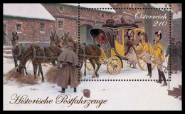 AUSTRIA 2022 FAUNA Animals. Horses. Transport. Vehicles. Carriages MAIL COACH - Fine S/S MNH - Unused Stamps