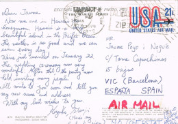 55236. Postal Aerea HPNPOLULU (Hawaii) 1979. Vista Makapuu Beach - Brieven En Documenten
