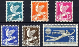 SCHWEIZ BUNDESPOST 250-55 *, 1932, Abrüstungskonferenz, Falzrest, Prachtsatz - Used Stamps