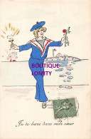 Militaire Guerre 1914 1918 CPA Illustration Illustrateur Saint Gilles Cachet 1917 Sous Marin Femme Marin - Oorlog 1914-18