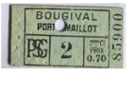 Ticket Du Tramway Du Paris Saint-Germain 1878/1935 - Andere & Zonder Classificatie