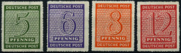 WEST-SACHSEN 116-19DX **, 1945, Roßwein, Durchstochen 16, Wz. X, Prachtsatz, Gepr. Dr. Jasch, Mi. 100.- - Autres & Non Classés